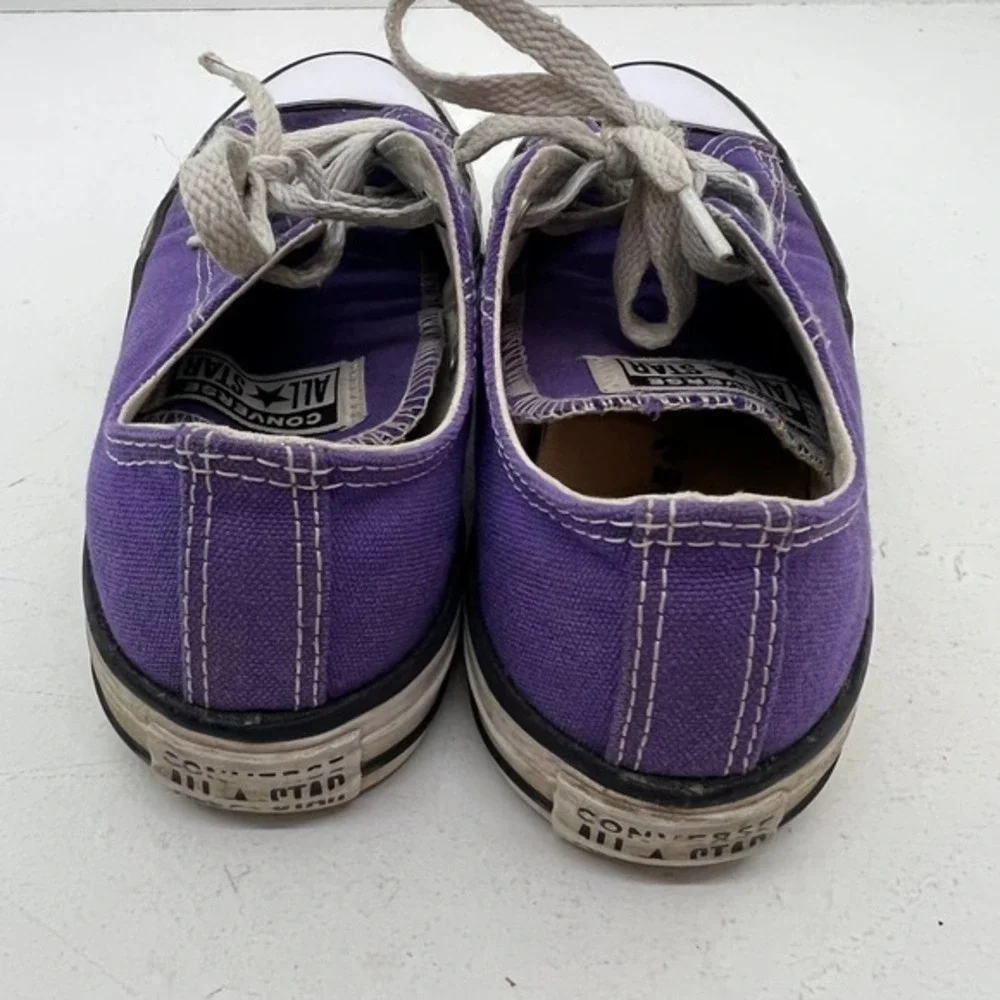 Converse All Star Purple Canvas Low Top lace up canvas Sneakers 337837f Youth 2